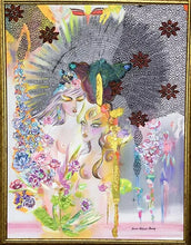 Charger l&#39;image dans la galerie, PERRIN Marie-Paskale - Bain de fleurs (tableau, Acrylique / toile), encadré