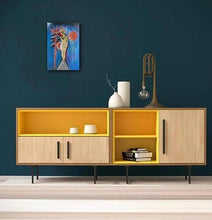 Charger l'image dans la galerie, COCCINA Claudia : Afrofuturisme (Tableau, Acrylique et tissu sur toile) - mise en situation