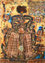Charger l'image dans la galerie, GUERRY Christiane - Diva au violon (tableau, Acrylique et collages / toile) - ART ET MISS