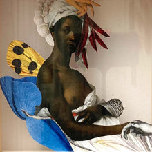 Charger l&#39;image dans la galerie, BLONDEL Sidonie - Madeleine (Collage sous verre cadre bois) - ART ET MISS
