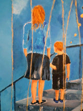 Charger l&#39;image dans la galerie, CHESCA - La mère et l&#39;enfant (tableau, huile et collages / toile) - ART ET MISS