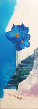 Charger l&#39;image dans la galerie, CHESCA - Le grand pavot de l&#39;Himalaya (tableau, huile et collages / toile) - ART ET MISS