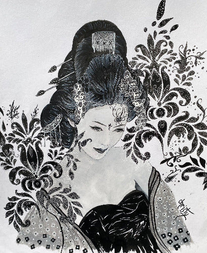 CHRISTY - Kiyomi (tableau, Aquarelle, crayon, graphite / papier) - ART ET MISS