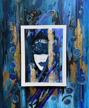 Charger l&#39;image dans la galerie, CHRISTY - Nocturne Bleuâtre (tableau, mixte / papier marouflé sur toile) - ART ET MISS