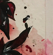 Charger l'image dans la galerie, CHRISTY - Yeux langoureux (tableau, encre et aquarelle / papier marouflé sur toile) - ART ET MISS