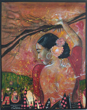 Charger l'image dans la galerie, COCCINA Claudia : Andaluza (Tableau, Acrylique et tissu sur toile) - ART ET MISS