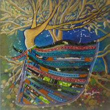 Charger l'image dans la galerie, COCCINA Claudia : Arbre (Tableau, Acrylique et tissu sur toile) - ART ET MISS