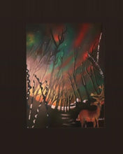Charger l'image dans la galerie, COCCINA Claudia : Aurore boréale (Tableau, Acrylique et tissus sur toile) - ART ET MISS