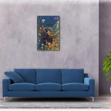Charger l'image dans la galerie, COCCINA Claudia : Colibri (Tableau, Acrylique et tissus sur toile) - ART ET MISS