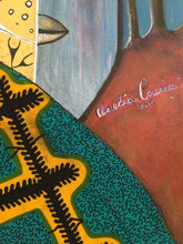 Charger l'image dans la galerie, COCCINA Claudia : Igboland (Tableau, Acrylique et tissu sur toile) - ART ET MISS