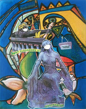 Charger l'image dans la galerie, COCCINA Claudia : Pollution atmosphérique (Tableau, Acrylique et tissu sur toile) - ART ET MISS