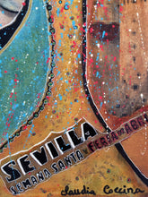 Charger l'image dans la galerie, COCCINA Claudia : Sevilla (Tableau, Acrylique et tissu sur toile) - ART ET MISS
