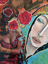 Charger l'image dans la galerie, COCCINA Claudia : Sevilla (Tableau, Acrylique et tissu sur toile) - ART ET MISS