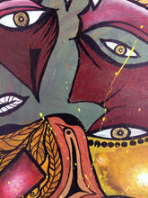 Charger l'image dans la galerie, COCCINA Claudia : Sienne (Tableau, Acrylique et tissu sur toile) - ART ET MISS