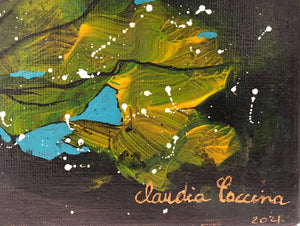 COCCINA Claudia : Univers (Tableau, Acrylique et tissu sur toile) - ART ET MISS