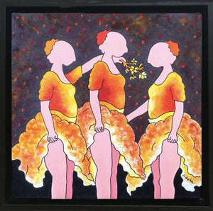 DESCHAMS-KUS Jocelyne - Danseuses épanouies (tableau, Acrylique/toile) - ART ET MISS