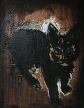 Charger l&#39;image dans la galerie, HANNIBAL Jiri - Chatte noire (Peinture, Huile / toile) - ART ET MISS