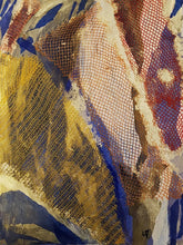 Charger l&#39;image dans la galerie, LALLEMENT Martine - Au fil de l&#39;eau (tableau, collages acrylique metalisée+ filets) - ART ET MISS