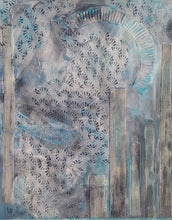 Charger l'image dans la galerie, LALLEMENT Martine - En bleus et gris (tableau, acrylique et collages / papier) - ART ET MISS