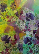 Charger l&#39;image dans la galerie, LALLEMENT Martine - Harmonie florale (tableau, collages, acrylique) - ART ET MISS