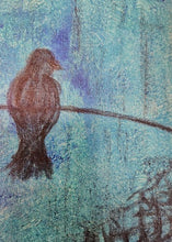 Charger l&#39;image dans la galerie, LALLEMENT Martine - L&#39;oiseau dans la ville (tableau, acrylique / toile) - ART ET MISS