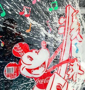 MaxL - Mickey & Marilyn (tableau, collage coca + résine) - ART ET MISS