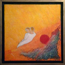 Charger l&#39;image dans la galerie, Nam TRÂN : Soleil rouge VII (Tableau, technique mixte sur toile ) - ART ET MISS