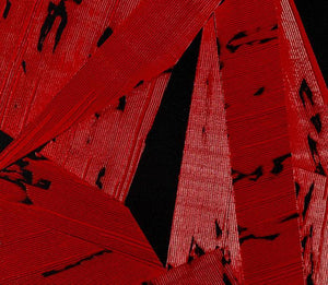 SALA Michèle - Diamant rouge sur noir (tableau, Acrylique / toile) - ART ET MISS