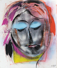 Charger l&#39;image dans la galerie, SITELLE - Songe d’hiver - Liseuse aux cheveux rouges (tableau, Acrylique / toile) - ART ET MISS