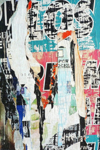 TAILLANDIER Alexandre : Rue Clodion, collages sur toile (43x60 cm) - ART ET MISS