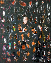 Charger l&#39;image dans la galerie, TAILLANDIER Alexandre : Sans titre 14, collages sur toile (41 x 30 cm) - ART ET MISS