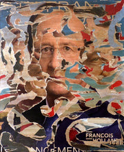 Charger l&#39;image dans la galerie, TAILLANDIER Alexandre : Sans titre 15, collages sur toile (65 x 55 cm) - ART ET MISS