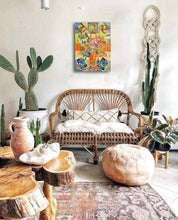 Charger l'image dans la galerie, WOLF Kristina Viera - Anniversaire (tableau, collage et aquarelle / toile) - ART ET MISS