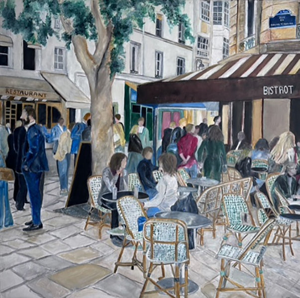 Rue Du Bourg Tibourg Paris le Marais - Tableau de Didier Colomès