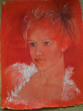 Charger l&#39;image dans la galerie, INGRID - Rouge coeur (tableau, Techniques mixtes / Papier)