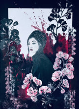Charger l'image dans la galerie, CHRISTY -  Manami, tableau encre sur papier marouflé sur toile