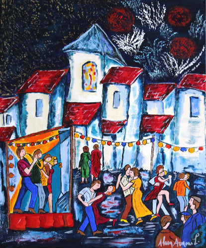 Peinture d' Alain ARNOUIL - Bal du 14 juillet