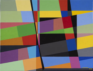 ATZORI  Jean-Claude - Jardin secret, peinture abstraite Acrylique sur Toile