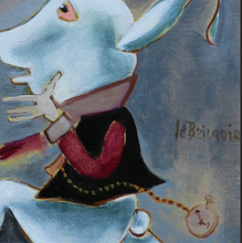 Charger l&#39;image dans la galerie, LE BRICQUIR Danielle : Bonjour Alice dit le lapin (Tableau, huile sur toile)