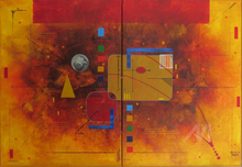 Charger l'image dans la galerie, DALUZ-GALEGO Patricia - Delta (tableau diptyque, Acrylique / toile)