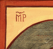 Charger l&#39;image dans la galerie, CARDOSO Peggy - L&#39;annonciation, icône acrylique sur bois, détail