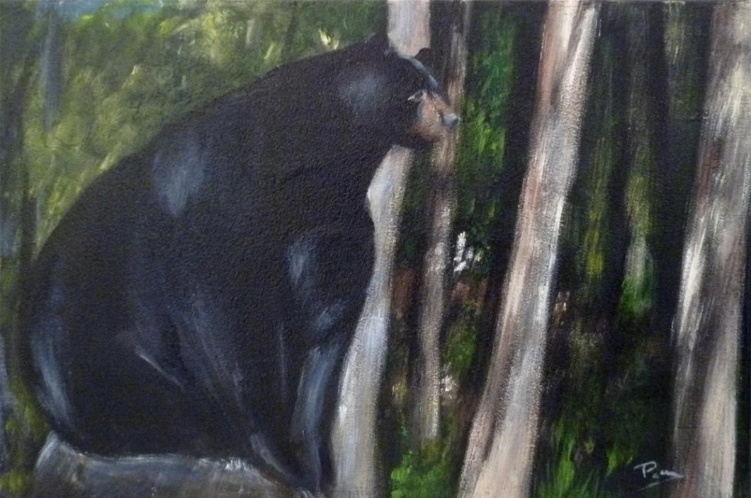 CARDOSO Peggy - Un ours plutôt bien léché (tableau, Acrylique / toile) - ART ET MISS