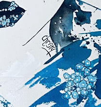 Charger l'image dans la galerie, Peinture de CHRISTY - Fracture bleue, signature