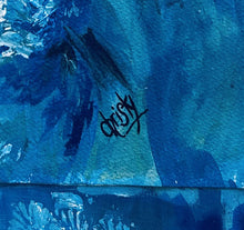 Charger l'image dans la galerie, Tableau de CHRISTY - Elle murmure en bleu , signature