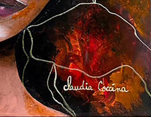 Charger l'image dans la galerie, COCCINA Claudia : Réfugiée, Tableau acrylique sur toile, signature