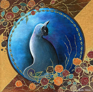 COCCINA Claudia : Cat, Tableau, techniques mixtes sur toile