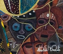Charger l'image dans la galerie, COCCINA Claudia : Rencontre brutale, Tableau acrylique sur toile, signature