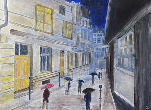 COLOMÈS Didier : Soir de pluie dans le Marais 