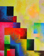DARDEAU Monique  - Eclaircie, tableau abstrait, Acrylique sur toile 
