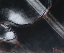 Charger l&#39;image dans la galerie, FANG Marie  - Ombres et lumières,  Dessin, fusain et sanguine sur papier, signature
